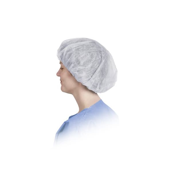 Medline Blue Bouffant Cap, 24 Inch - Case of 500 - Image 1