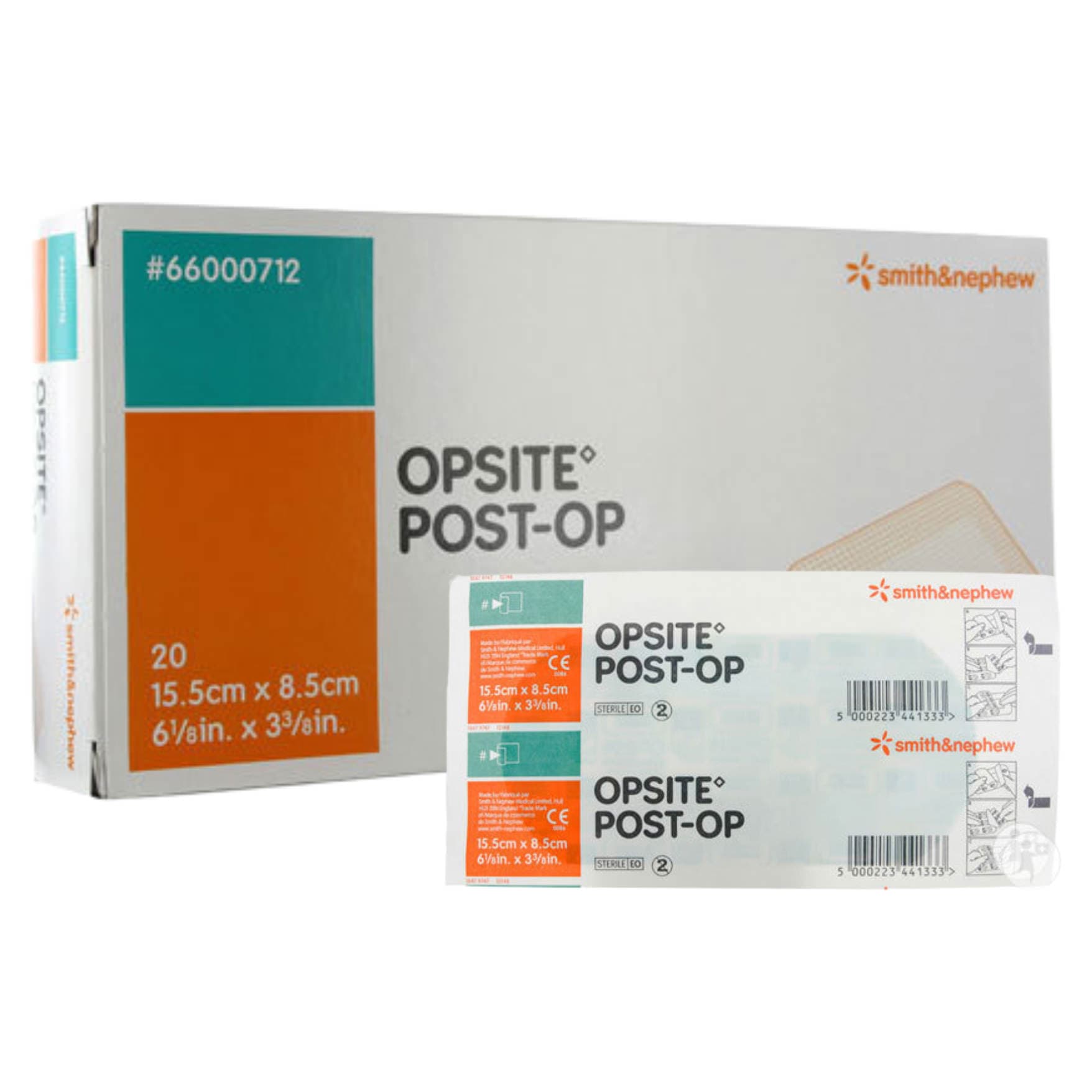 Opsite Post-Op Transparent Waterproof Dressing, 3-3/8 x 6-1/8 Inch - Box of 20 - Image 1