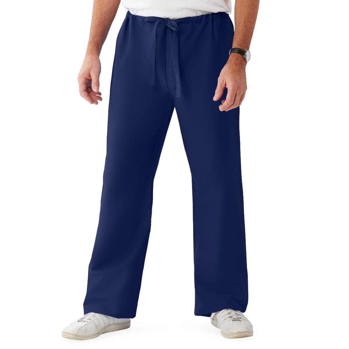 Medline 900 Comfortease Unisex Reversible Scrub Pants Blues, Tall Inseam, Midnight Blue, 3XLarge - Image 1