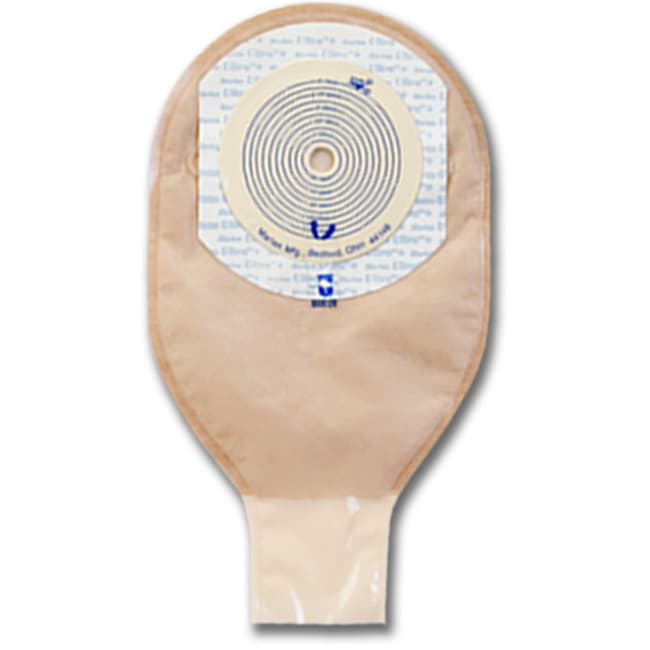 Marlen UltraExtra 1-Piece Drainable Pouch, Transparent, Oval, 1-1/4" x 1-1/2" Opening - Box of 10