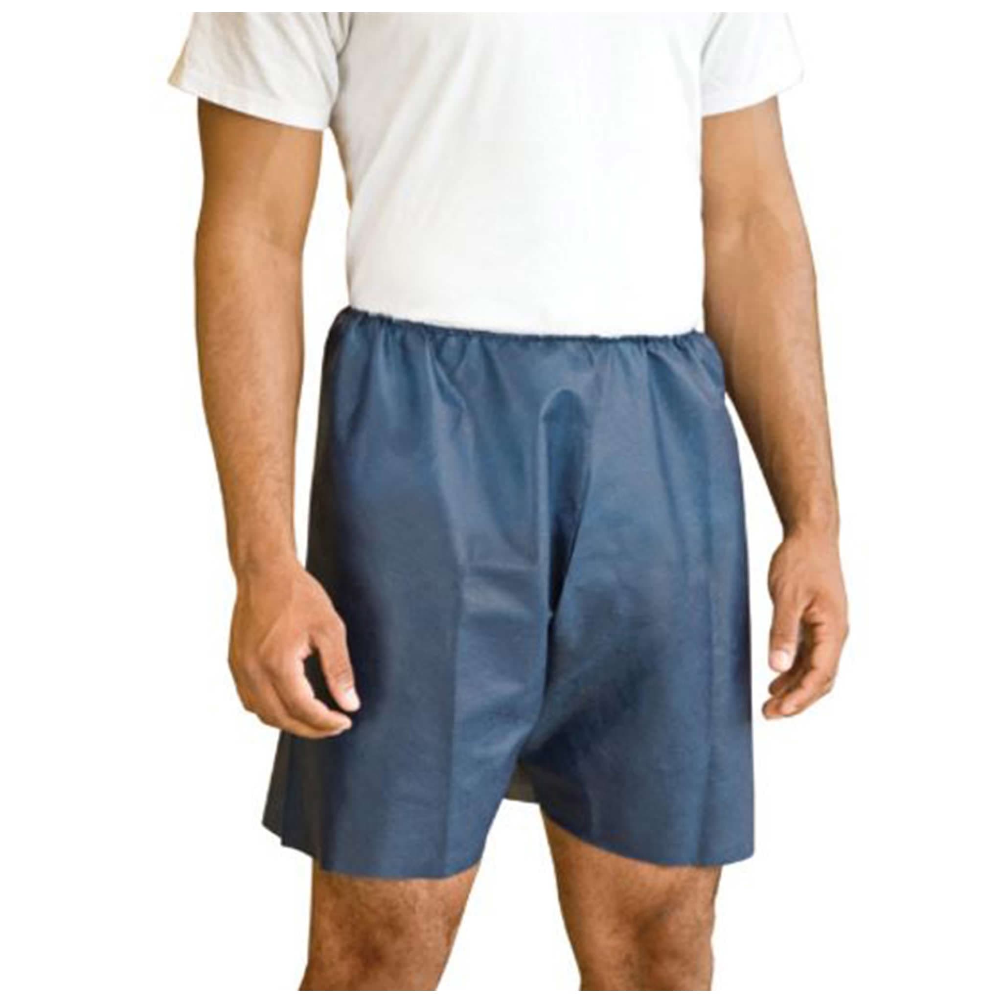 MediShorts Exam Shorts, Navy Blue, Small-Medium - Case of 50 - Image 1
