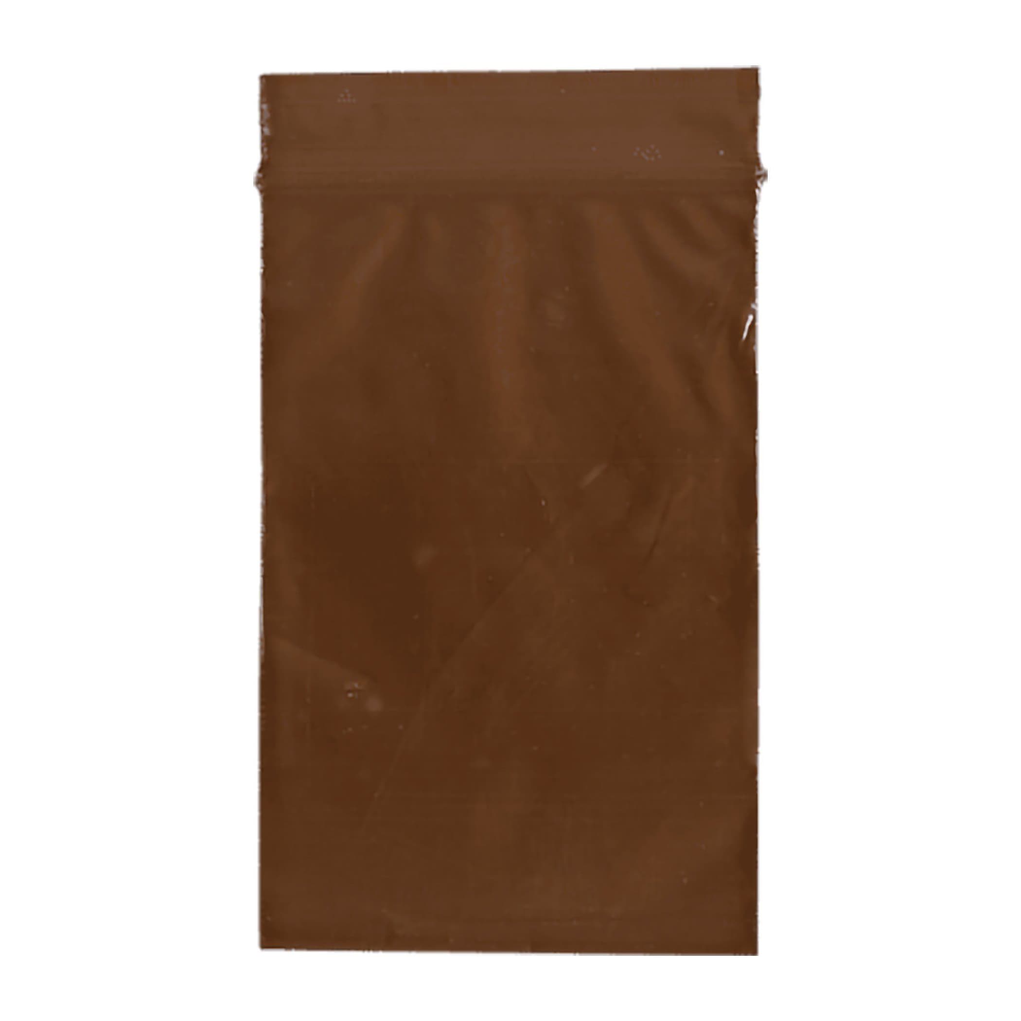 RD Plastics Company Reclosable Bag 3 mil, Amber, Zipper Closure, 2-1/2 x 9 Inch - Package of 100 - Image 1