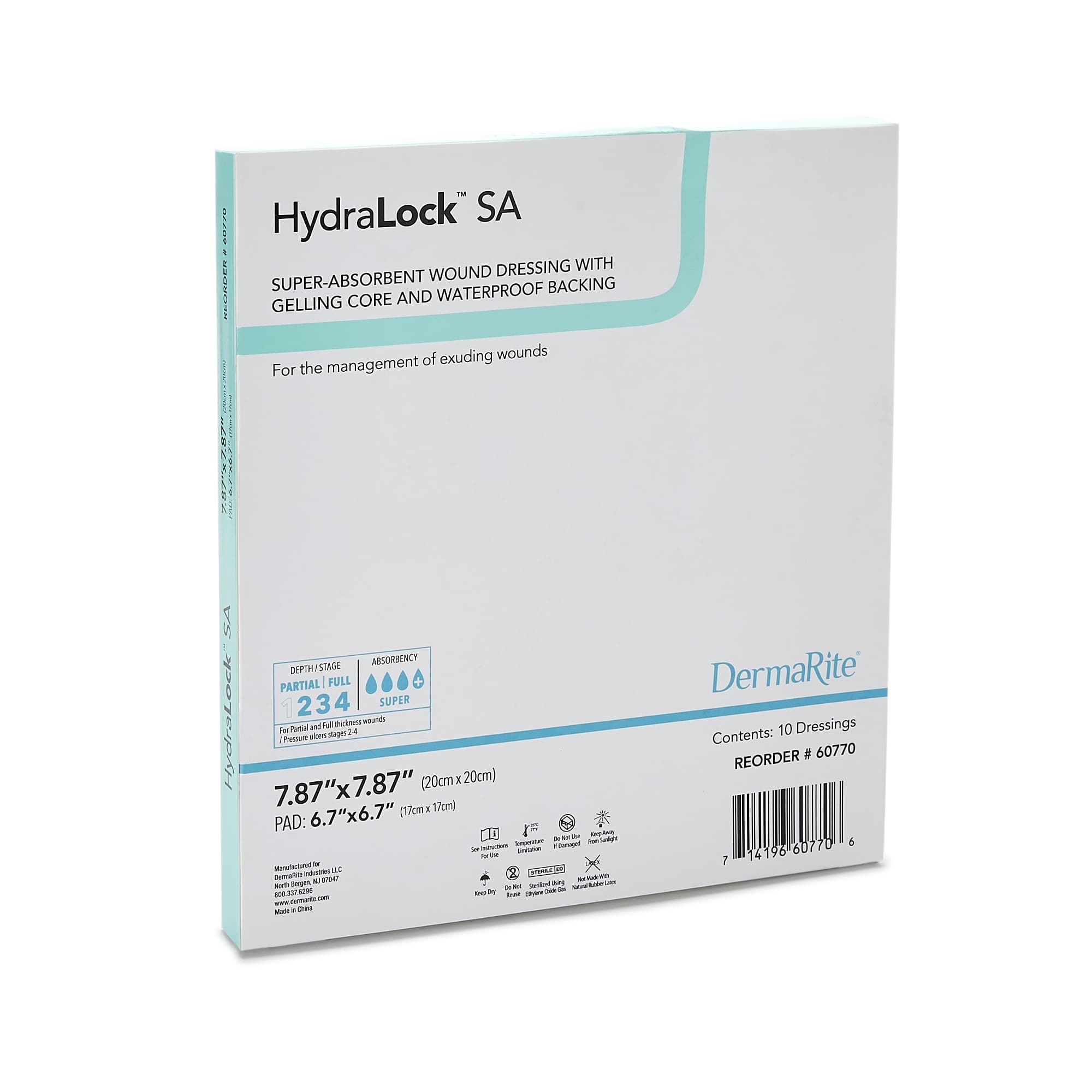 DermaRite HydraLock SA Super Absorbent Wound Dressing - Image 2