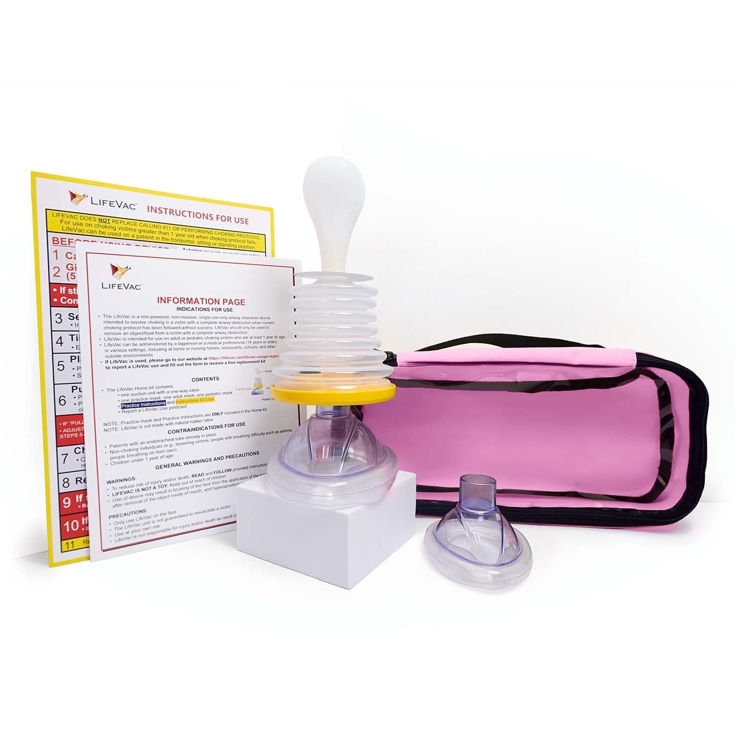 LifeVac Travel Kit For Airway Clearance Device, Pink Bag - Kit - Image 1