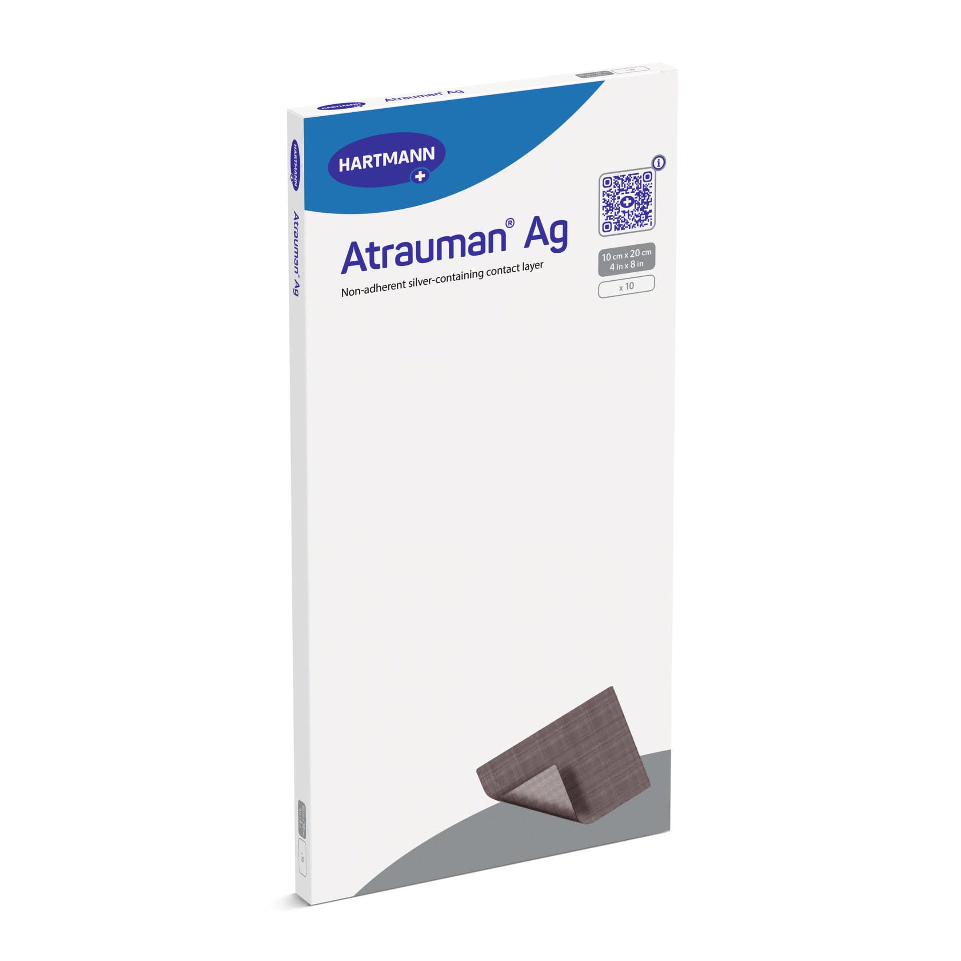 Atrauman Ag Non-Adherent Wound Contact Layer, 4 x 8 Inch - Box of 10 - Image 1
