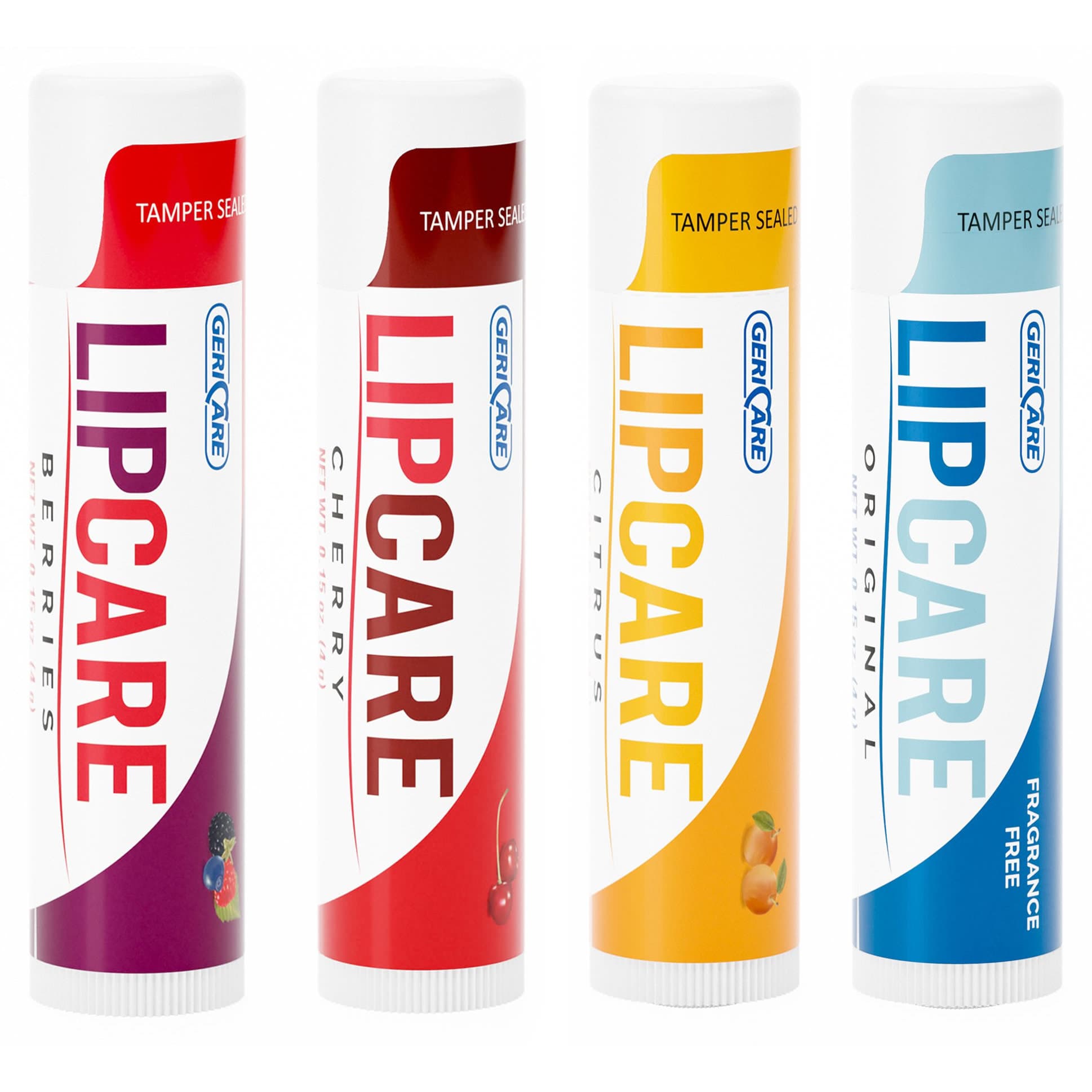 Geri-Care LipCare Balm, Assorted Flavors, 0.15 oz - Case of 48 - Image 1