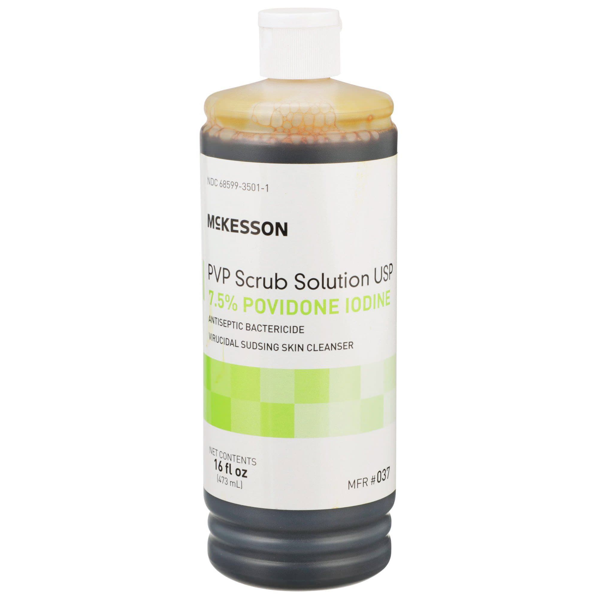 McKesson Surgical Scrub Solution Liquid NonSterile, Flip-Top Bottle, 16 oz. - Case of 12 - Image 1