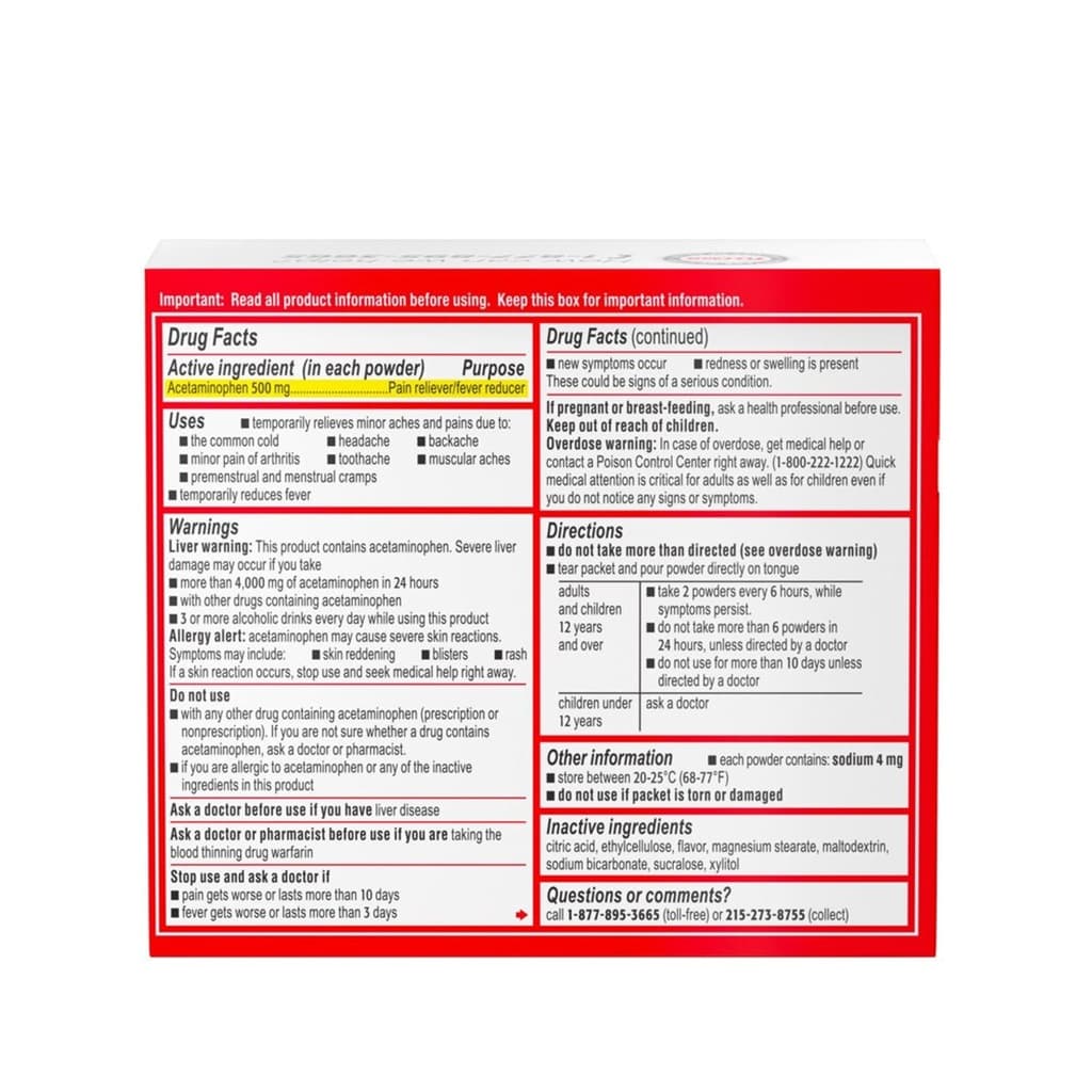 Children's TYLENOL Dissolve Powder Packs - 32 Count - Image 3