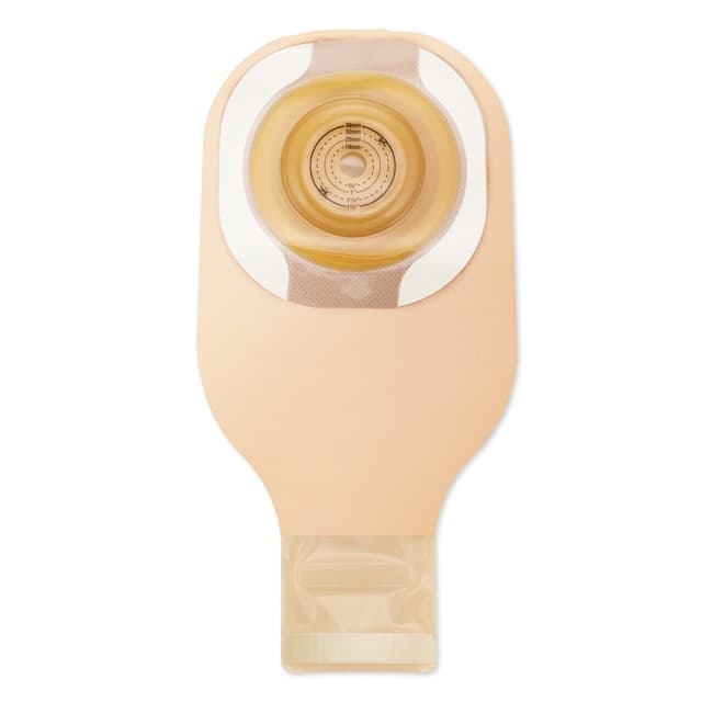 Premier 1-Piece Drainable Ostomy Pouch With Soft Convex Flextend Barrier, Beige, Up to 1-1/2 Inch - Box of 5 - Image 1