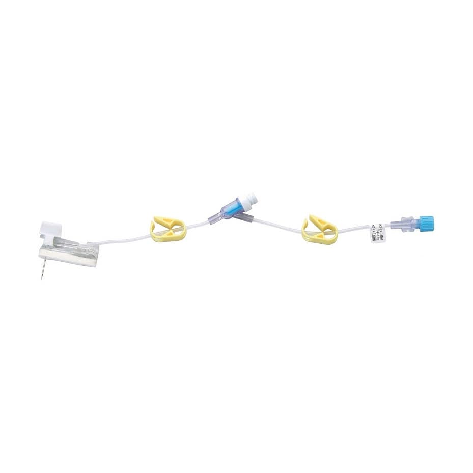 Deltec Gripper Plus Safety Needles with Y-Site, 20 Gauge, 1 Inch - Box of 12 - Image 1