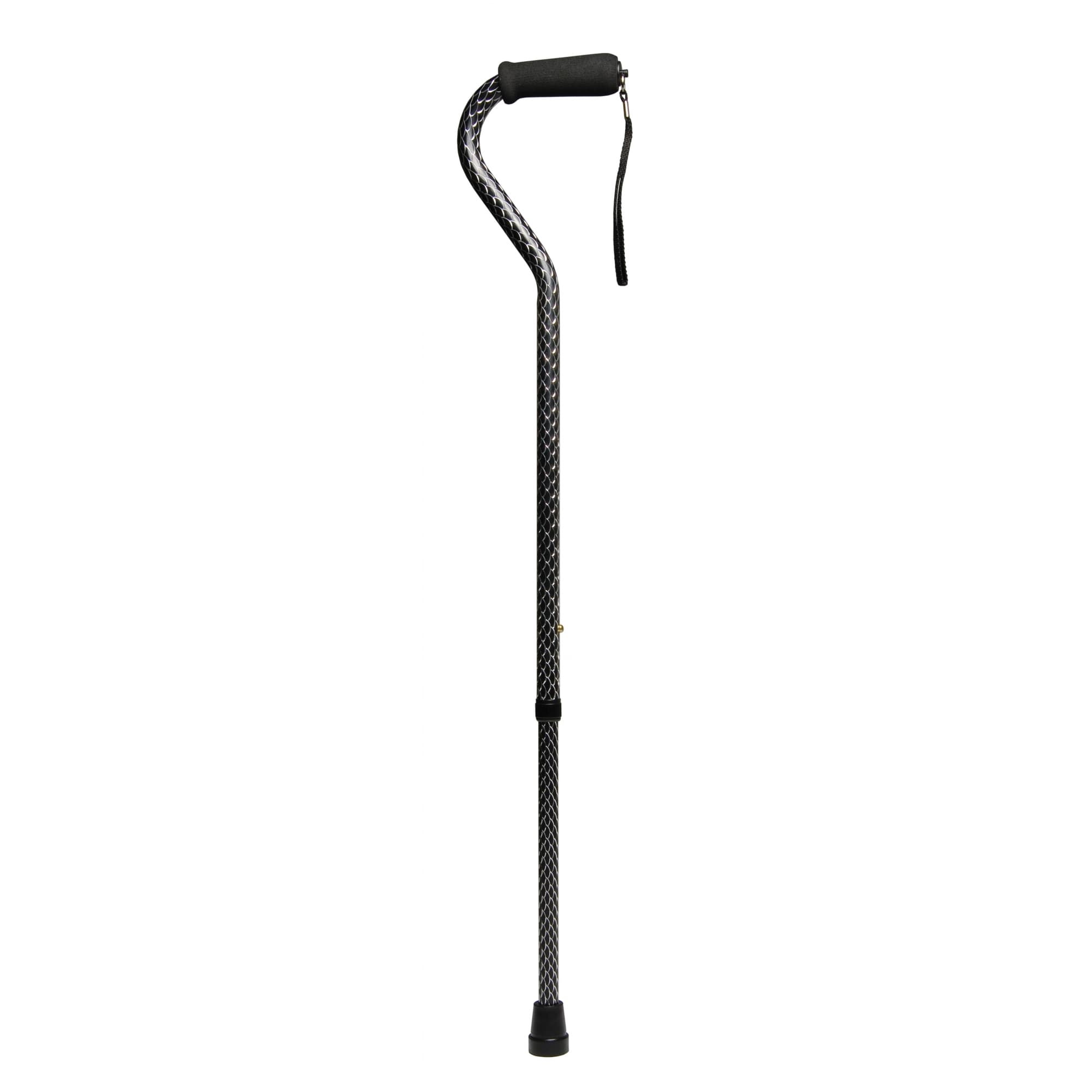 Lumex Stylus Offset Cane, Black - Case of 6 - Image 1