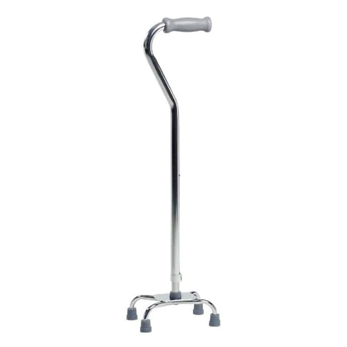 Lumex Quad Canes, Small Base, Aluminium, 8 x 6 Inch - Case of 4 - Image 1