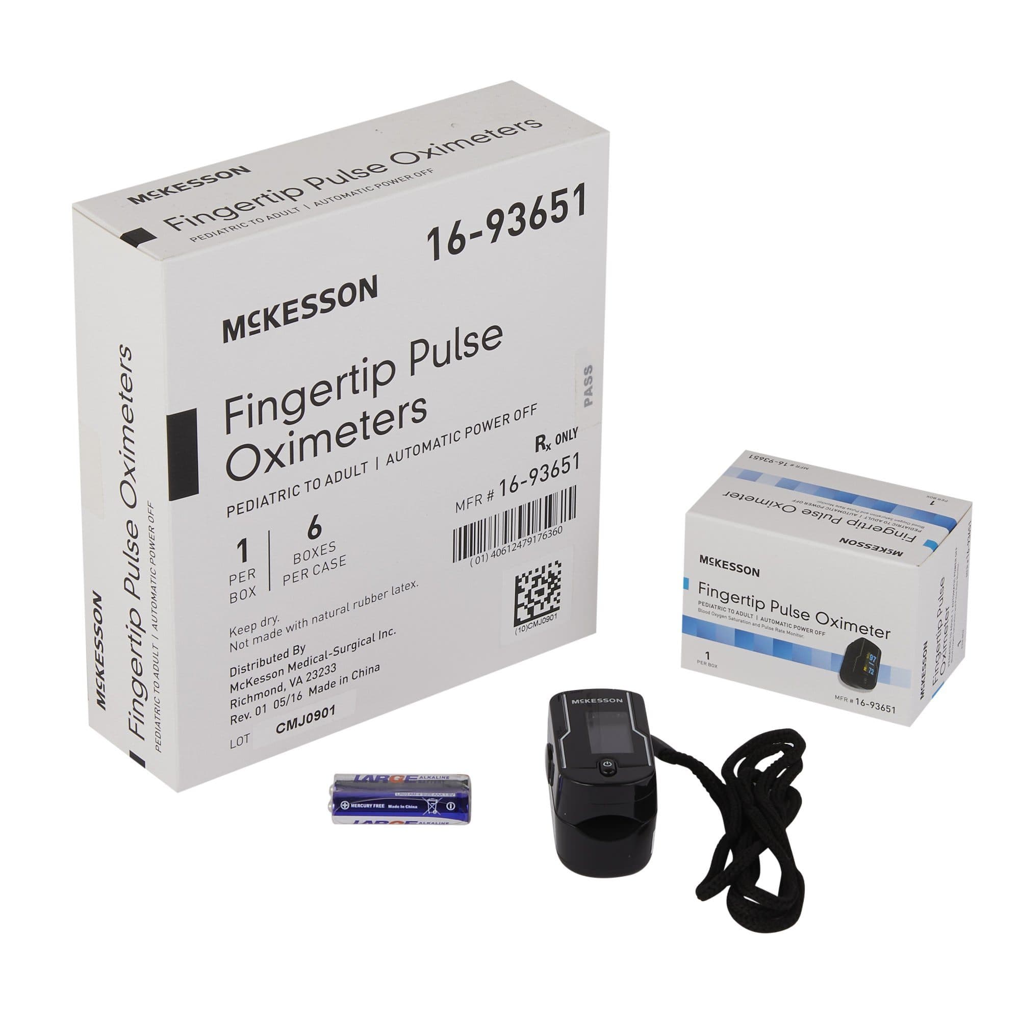 McKesson Adult Fingertip Pulse Oximeter, OLED Display - Image 1