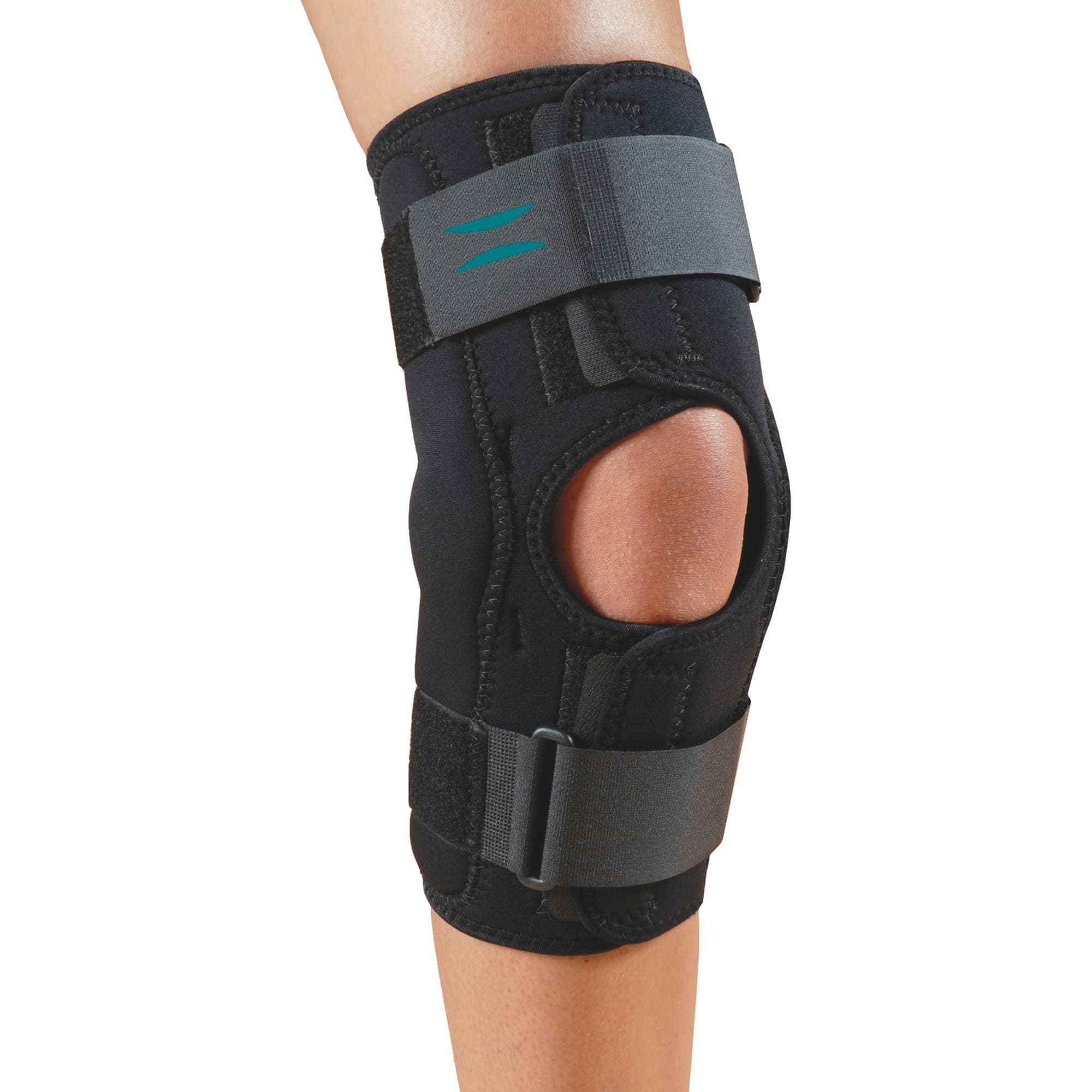 Knapp Hinged Open Patella Knee Cool Brace, Black, Small - Each - Image 1