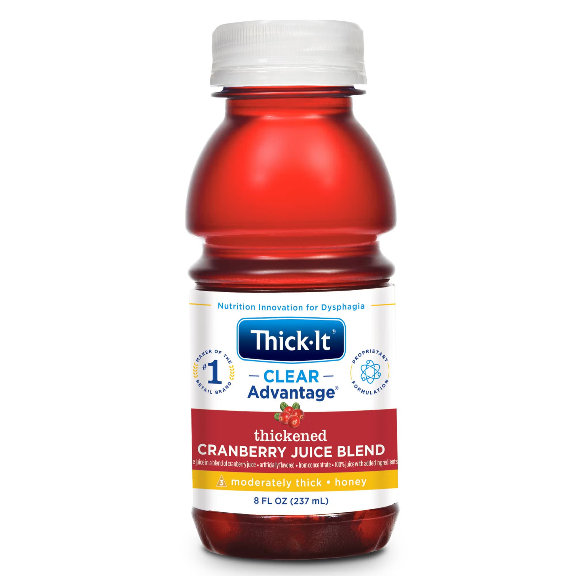 Thick-It Clear Advantage Honey Thickened Beverage, Cranberry, 8 oz - Each - Image 1