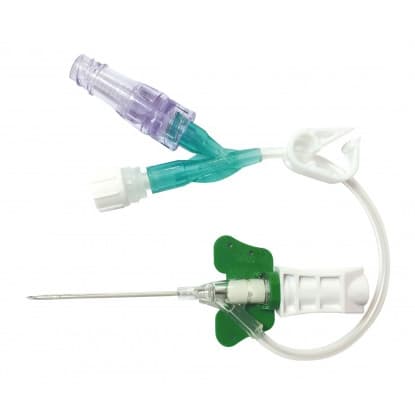 BD Nexiva Sliding Closed IV Catheter, Dual Port, Green, 18 Gauge, 1.25 Inch - Box of 20 - Image 1