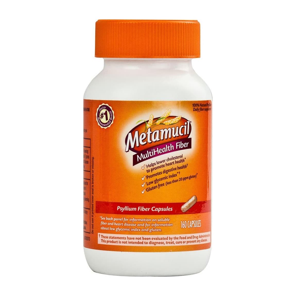 Metamucil Psyllium Fiber Supplement Capsules, 160 Count - Each - Image 1
