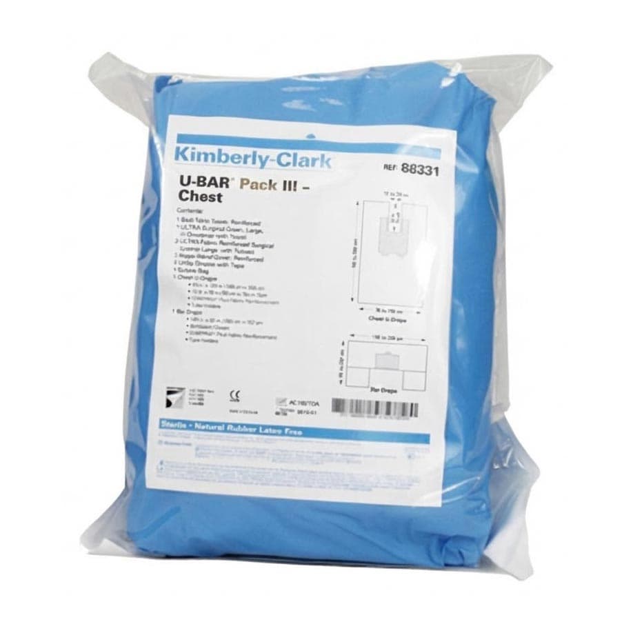 U-Bar General Purpose Drape Pack Chest Pack III Sterile - Case of 4 - Image 1