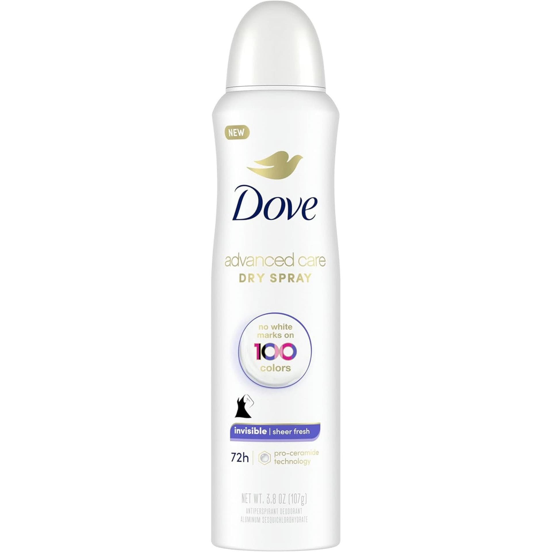 Dove Advanced Care Dry Spray and Invisible, Sheer Fresh Scent, 3.8 oz - Each - Image 1