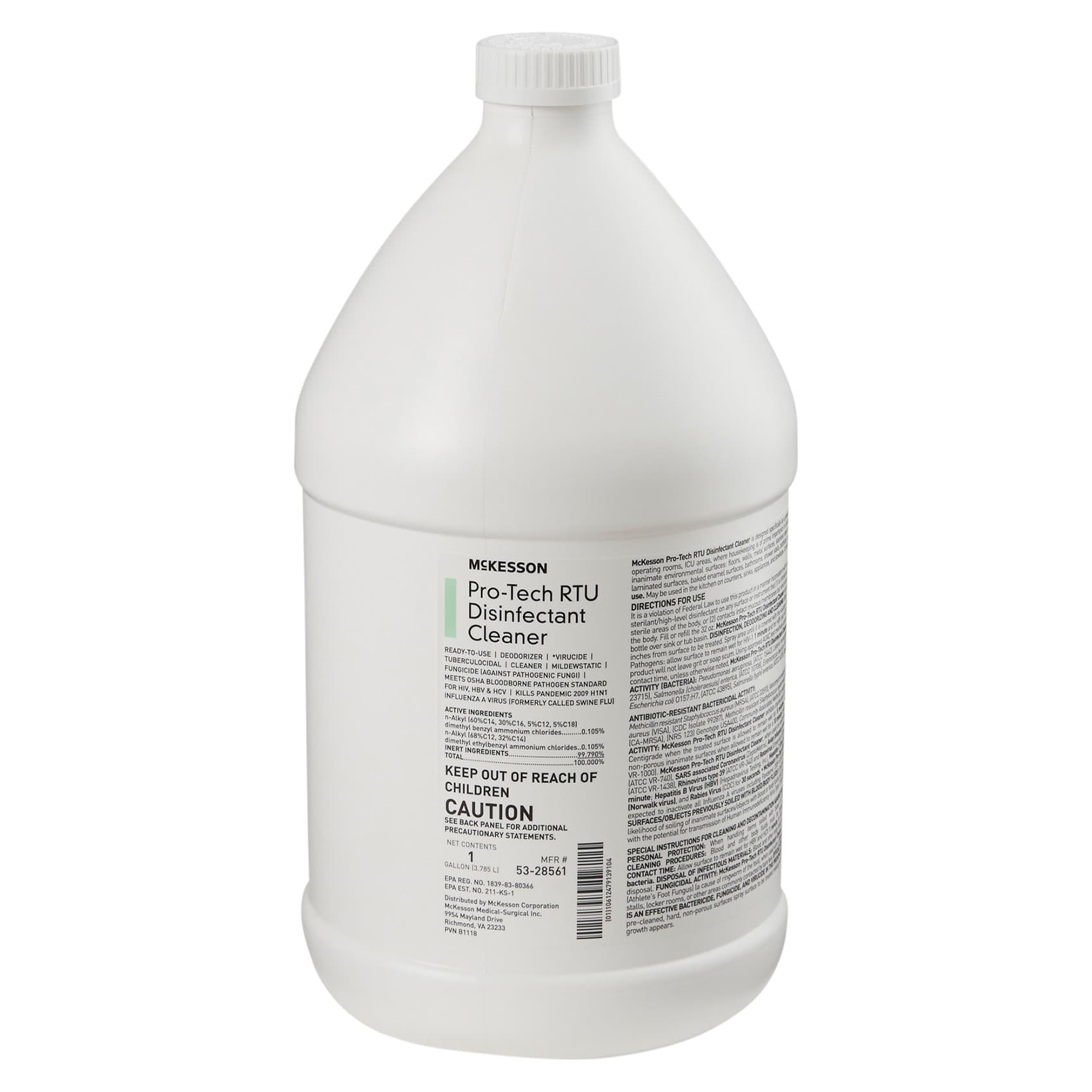 McKesson Pro-Tech Surface Disinfectant Cleaner, 1 Gallon - Case of 4 - Image 1