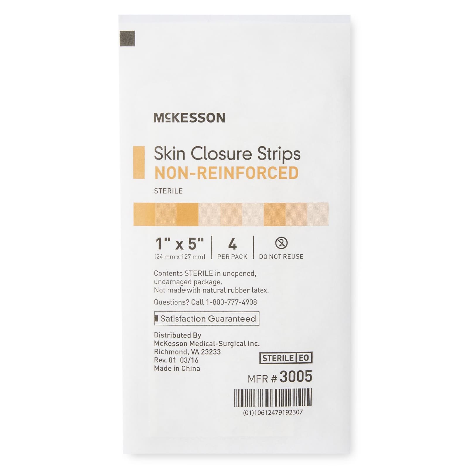 McKesson Skin Closure Strip 1 x 5 Inch Sterile - Image 3