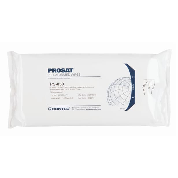PROSAT Sterile Surface Disinfectant Cleaner Soft Pack Wipe Sterile, 9 x 11 Inch - Case of 1440 - Image 1
