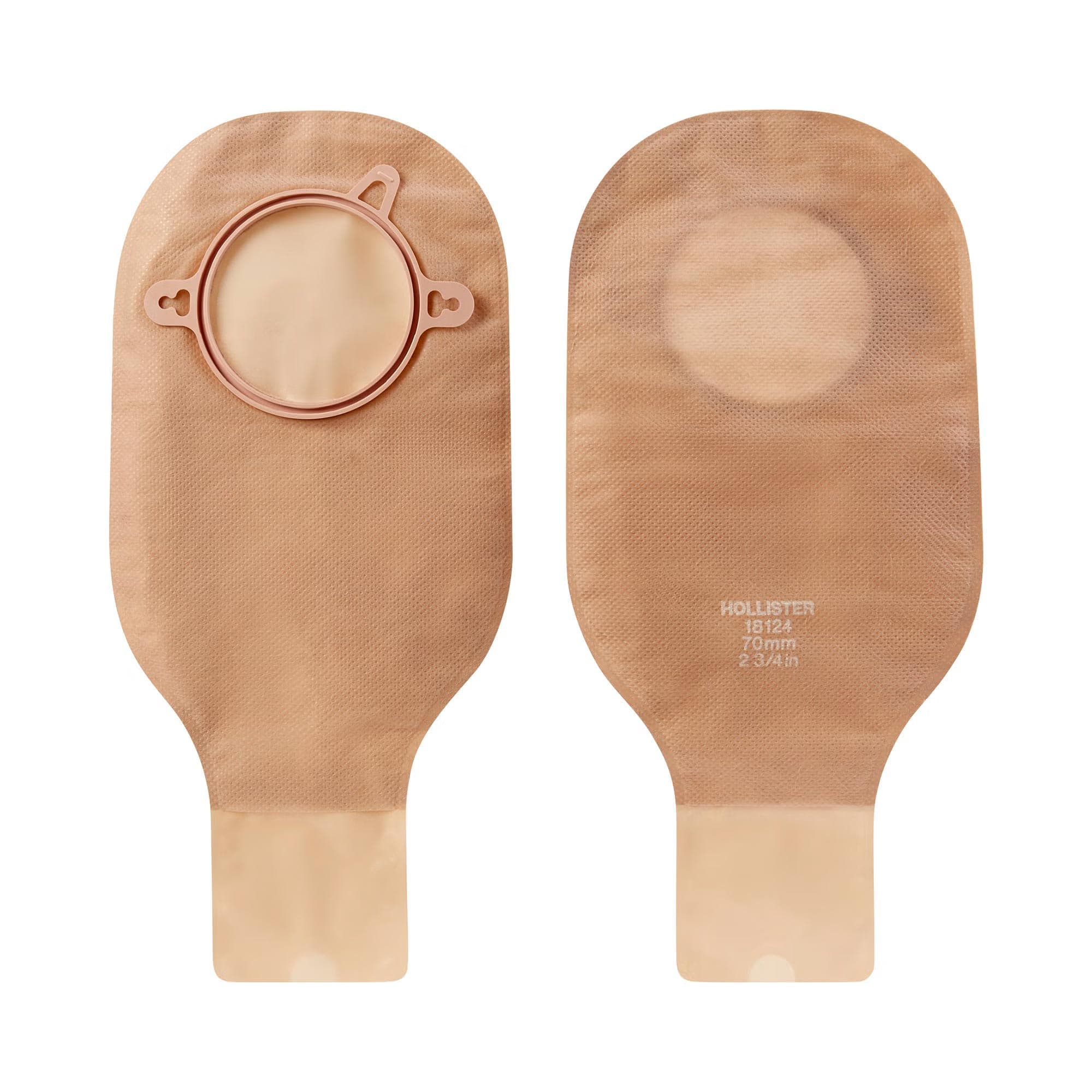 New Image 2-Piece Drainable Ostomy Pouch with Clamp Closure, Beige, 2-3/4 Inch - Each - Image 1