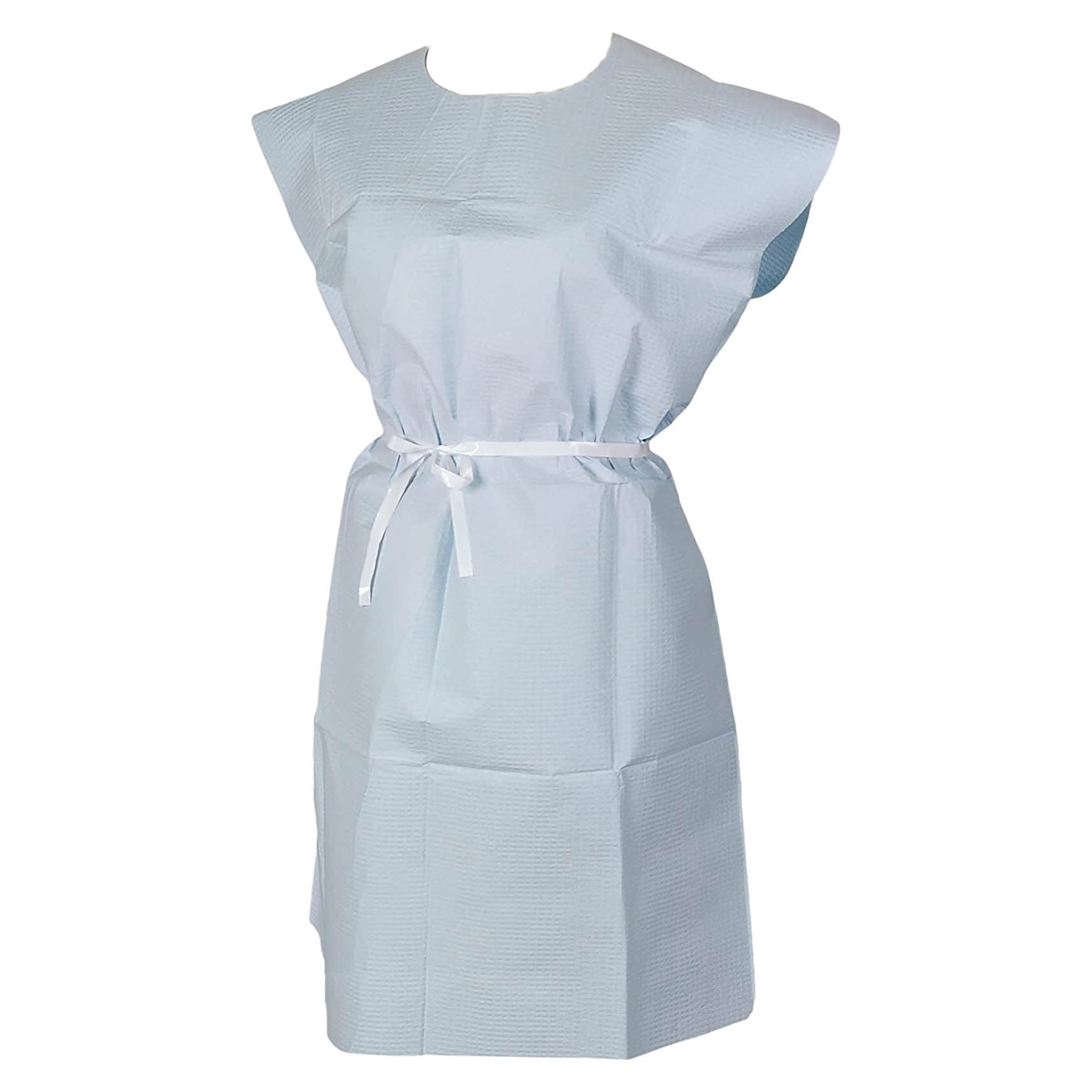 Tidi Patient Exam Gown Without Cuff, Blue