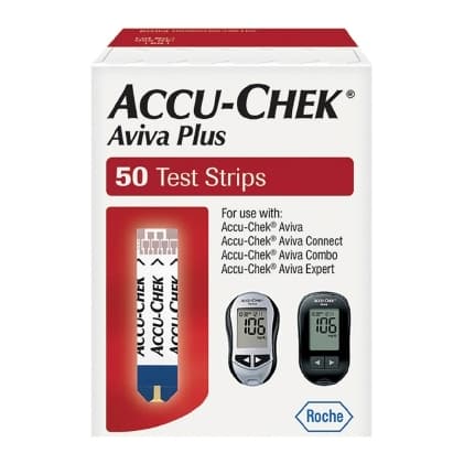 Accu-Chek Aviva Plus Blood Glucose Test Strips - Vial of 50 - Image 1