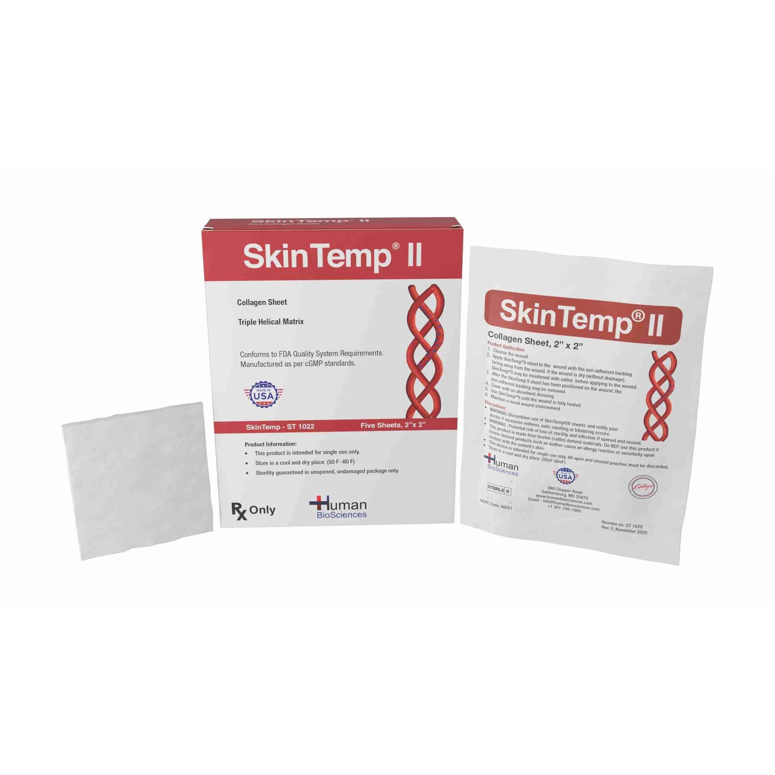 Human Biosciences SkinTemp II Collagen Dressing