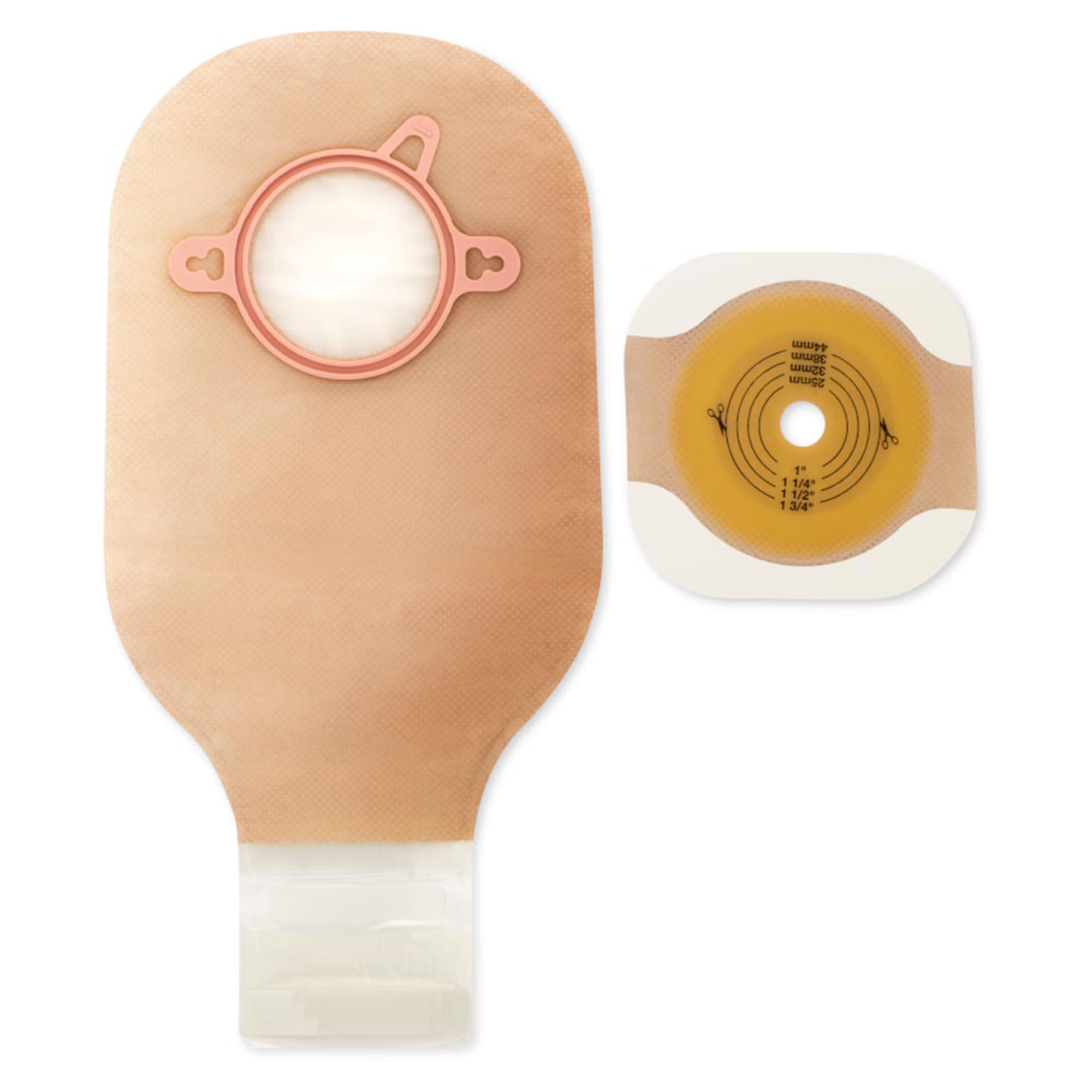 New Image 2-Piece Drainable Ostomy Kit With FlexWear Barrier, Non-Sterile, 1-3/4 Inch - Box of 5 - Image 1