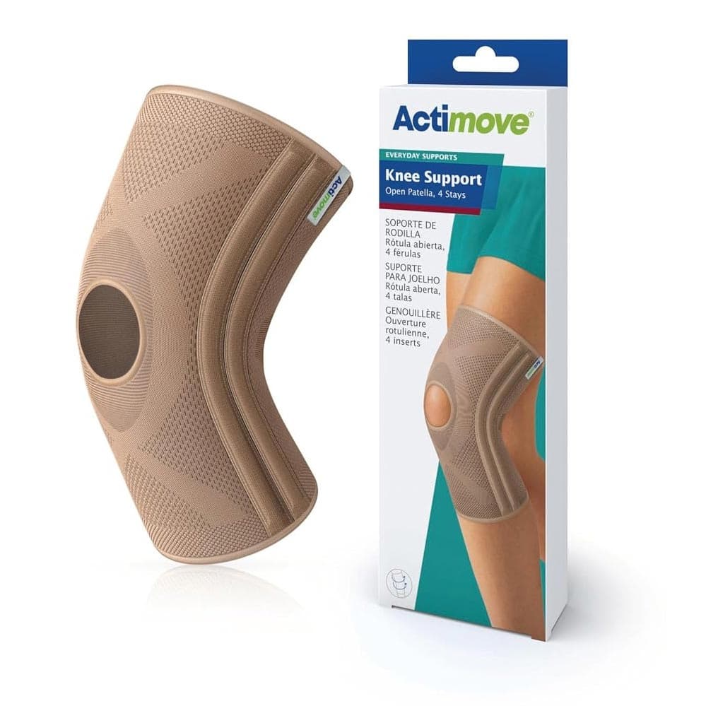 Actimove Knee Support Open Patella, 4 Stays Medium, Beige - Image 1