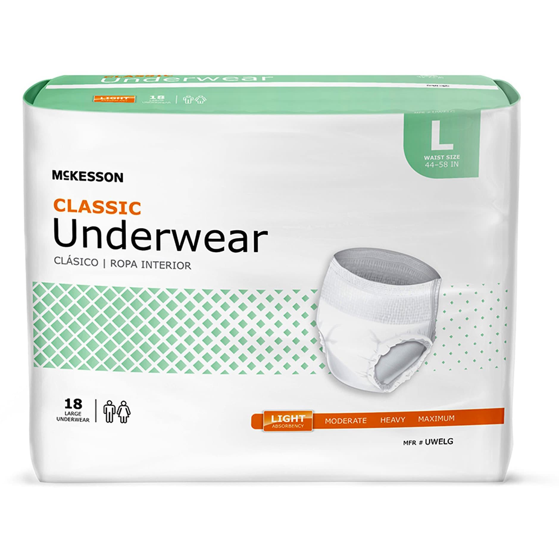 McKesson Classic Incontinence Underwear, Large - Case of 72 - Image 1