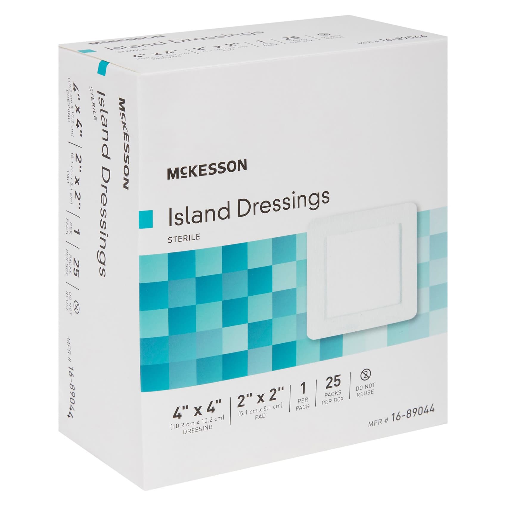 McKesson Adhesive Island Dressing, 4 x 4 Inch - Case of 100 - Image 1