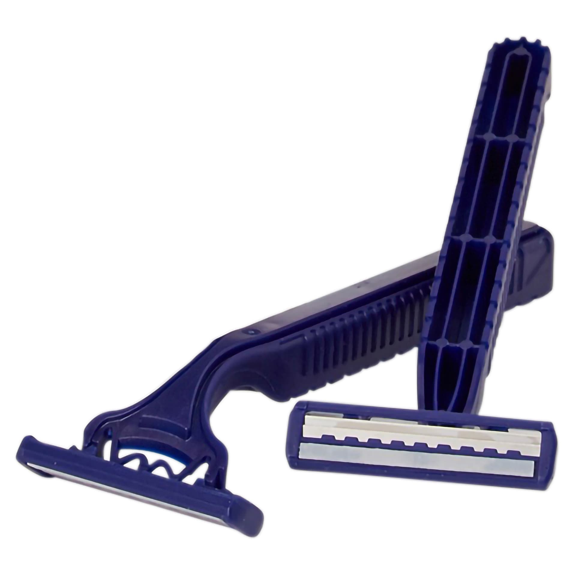 McKesson Razor Stainless Steel Blade Blue Plastic Handle Twin Blade - Image 3