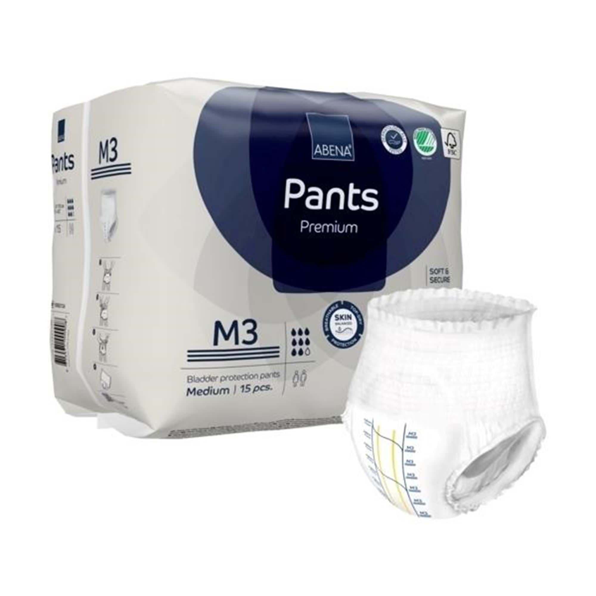 Abena Premium Bladder Protection Pants, Medium, Level 3 - Case of 90 - Image 1