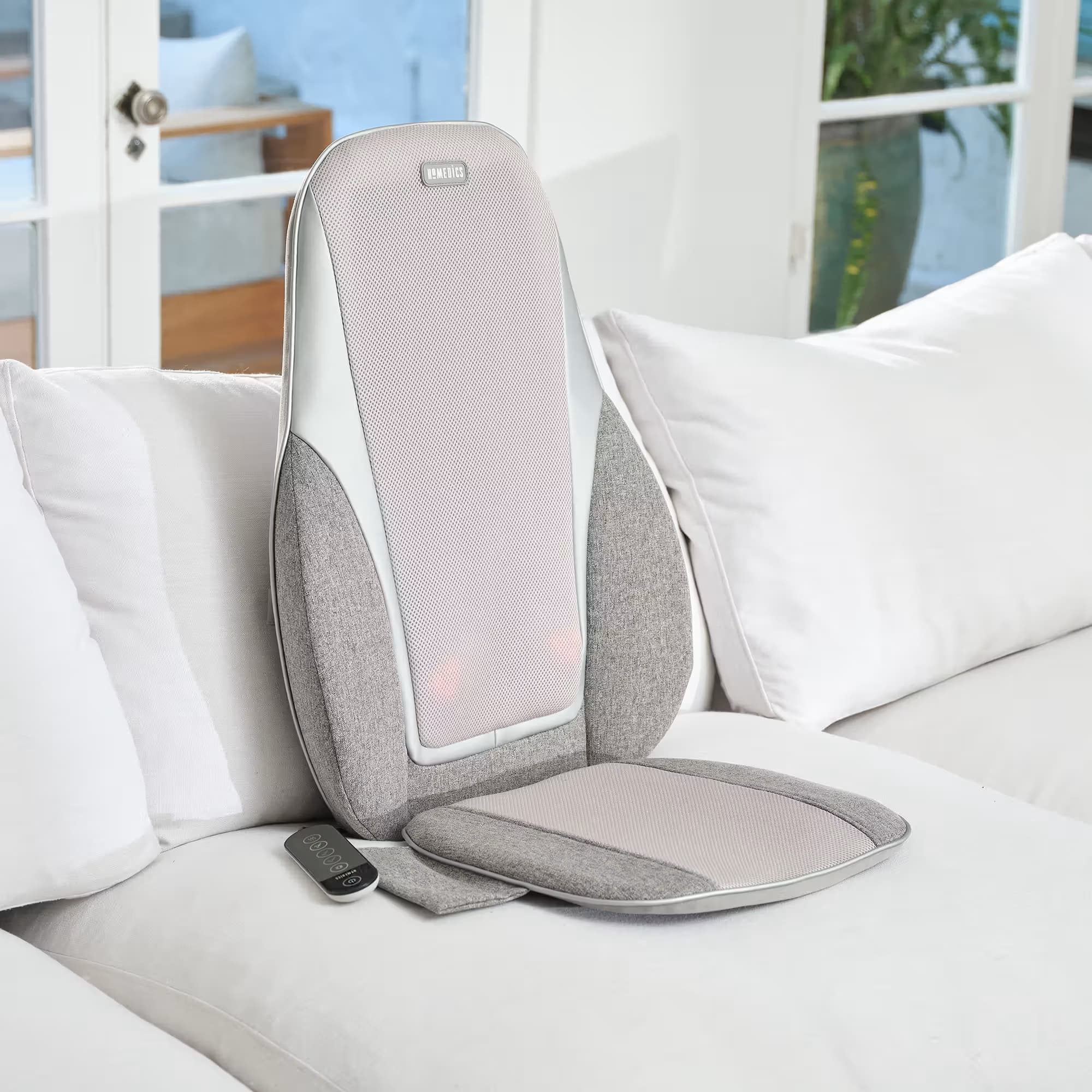 HoMedics Shiatsu Pro Massage Cushion with Heat, Gray - Each - Image 1
