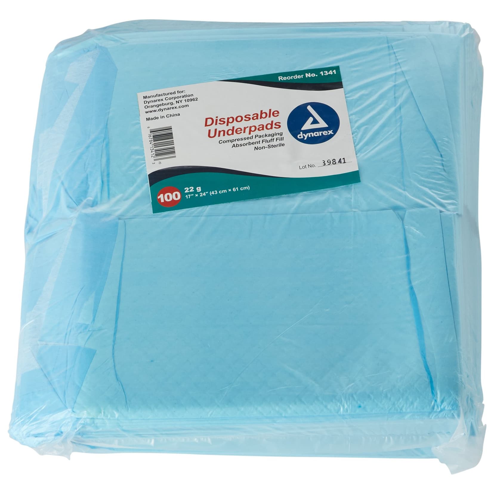 Dynarex Light Absorbent Disposable Underpads - Case of 300 - Image 1