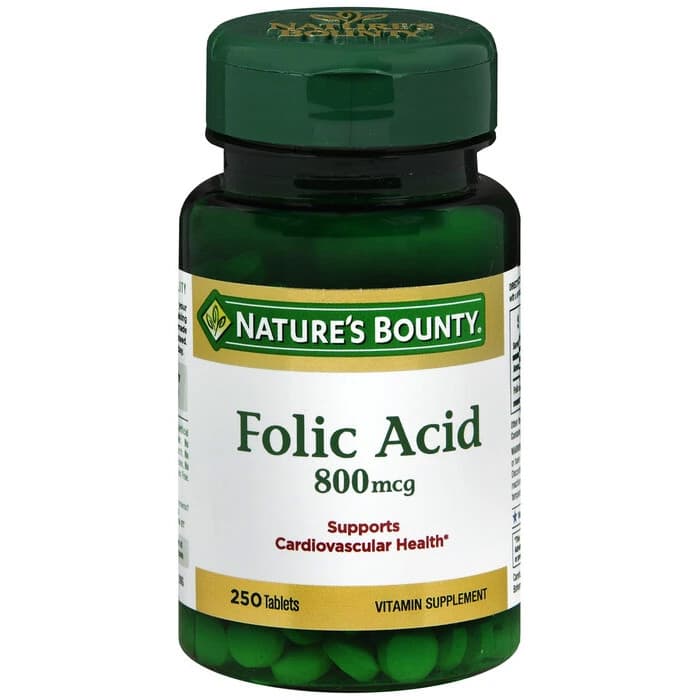 Nature's Bounty Folic Acid, 800 mg - Bottle of 250 - Image 1