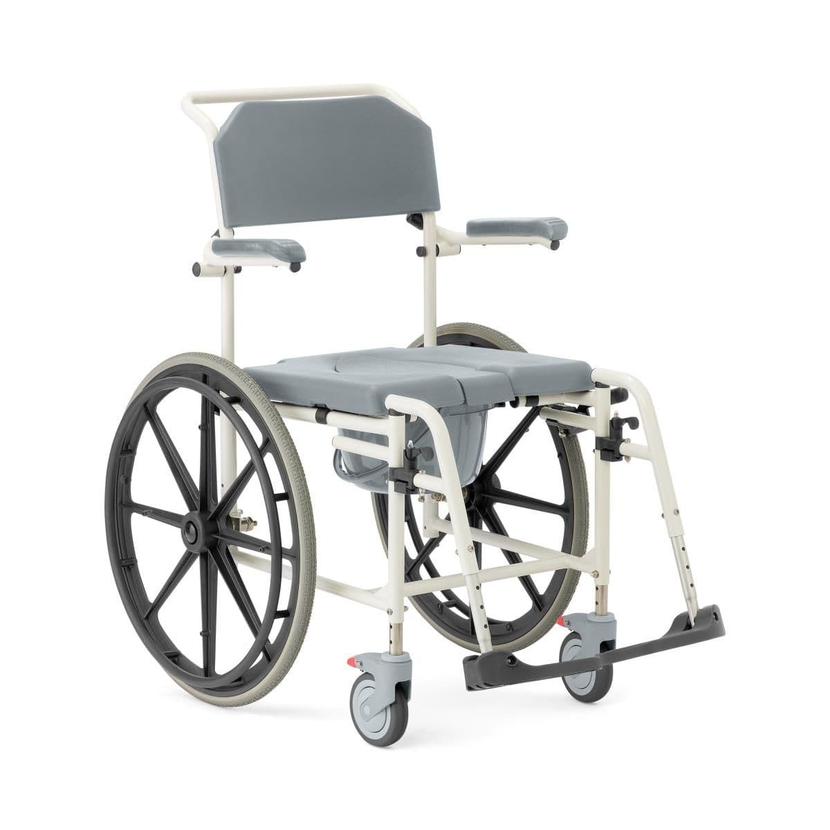 Medline Aluminium Shower Commode Wheelchair - Image 1