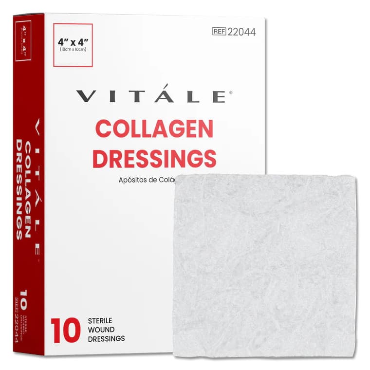 Vitale Collagen Dressing, 4" x 4" - Box of 10 - Image 1
