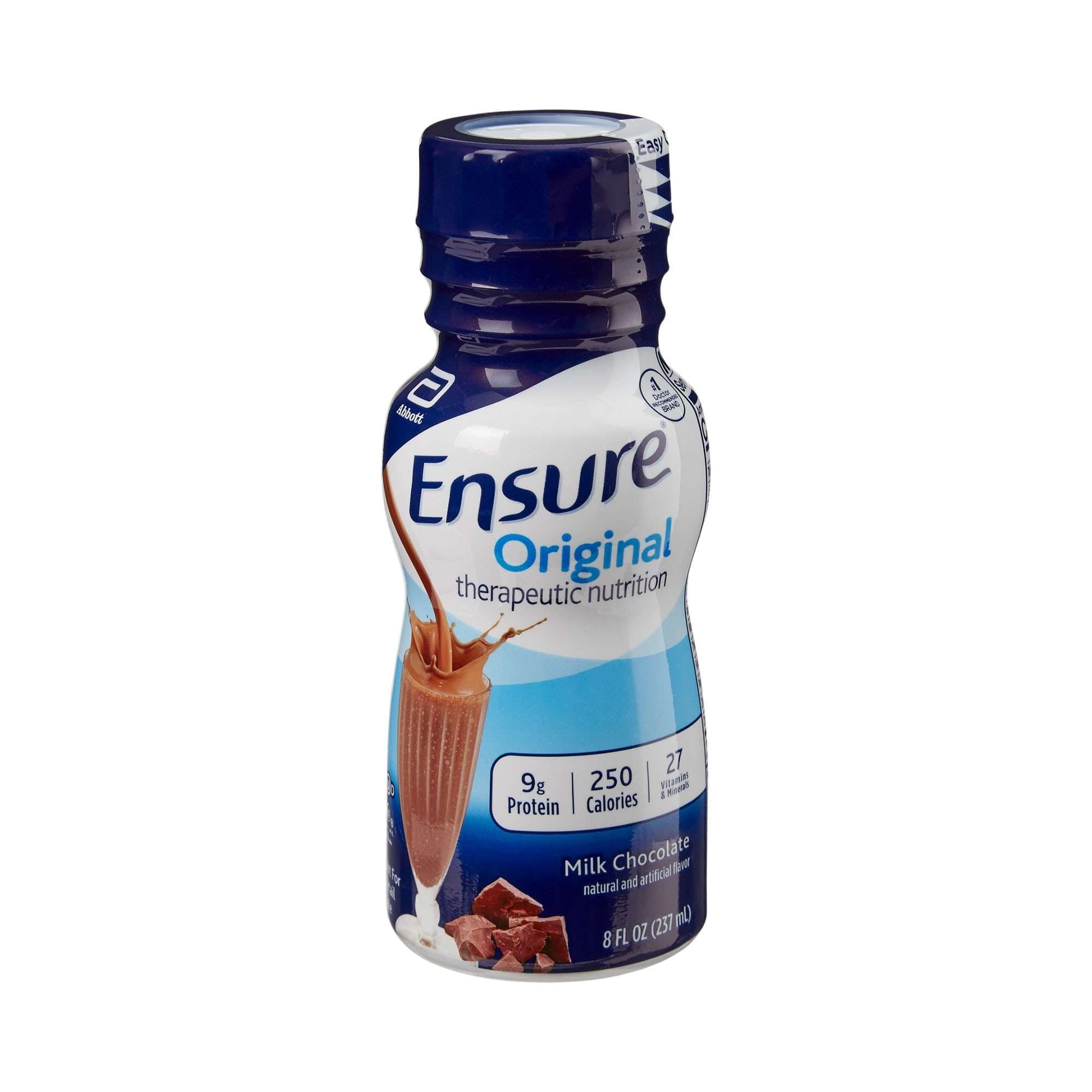 Ensure Original Therapeutic Nutrition Shake, Milk Chocolate, 8 oz Bottle - Case of 24 - Image 1