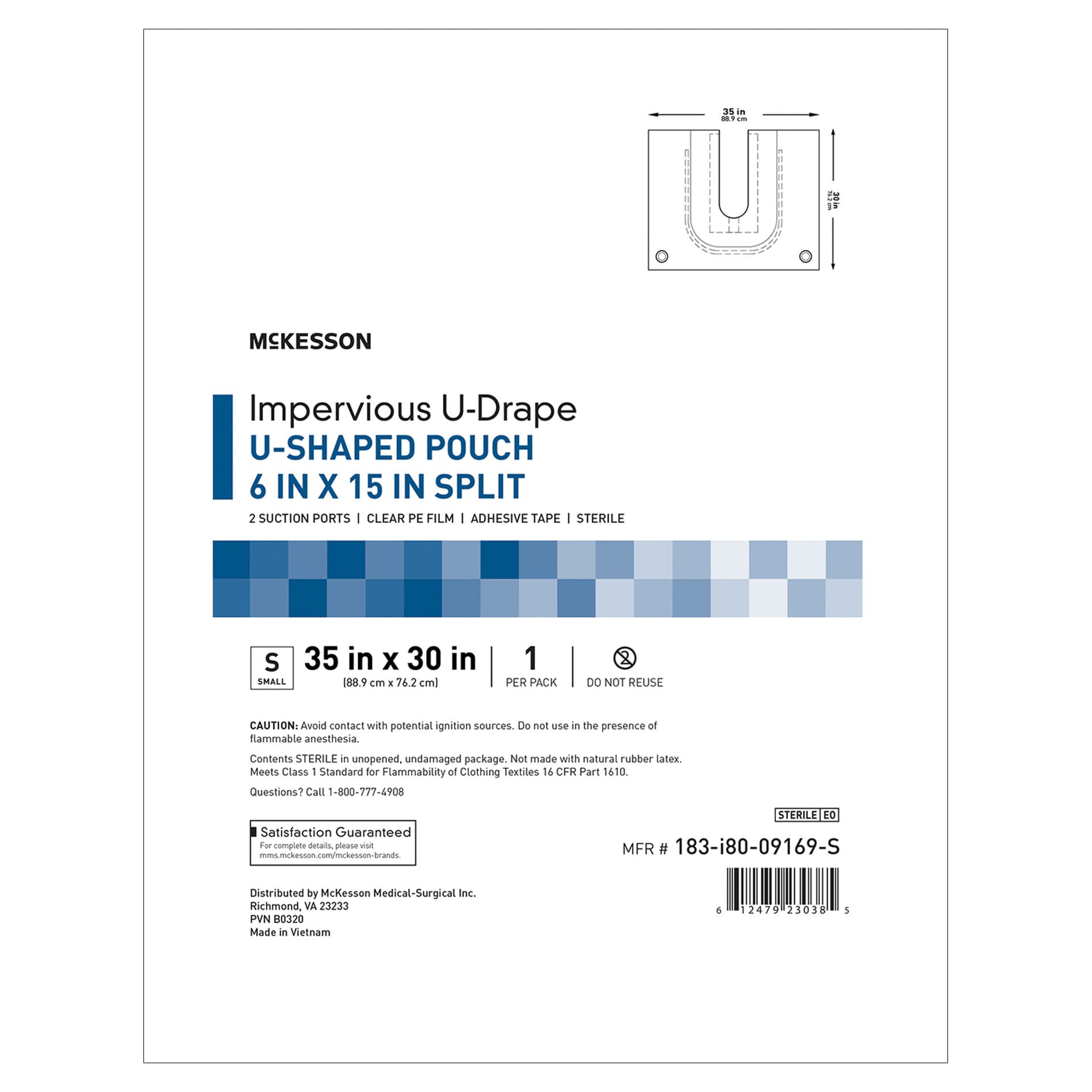 McKesson Orthopedic Drape U-Drape with Pouch - Image 1