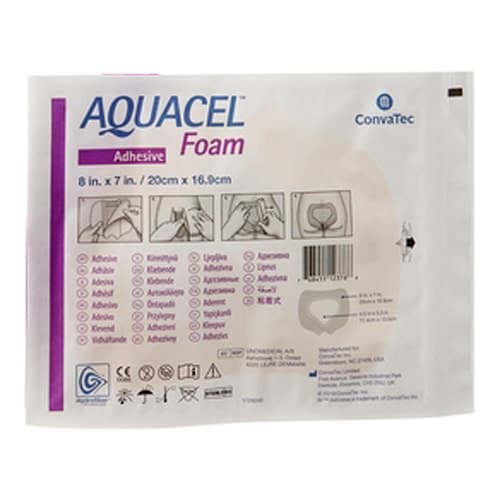 ConvaTec Aquacel Adhesive Gelling Foam Dressing, 7 x 8 Inch - Image 1