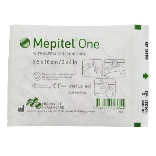 Mepitel One Sided Soft Silicone Wound Contact Layer Dressing, 2 x 3 Inch - Each - Image 1