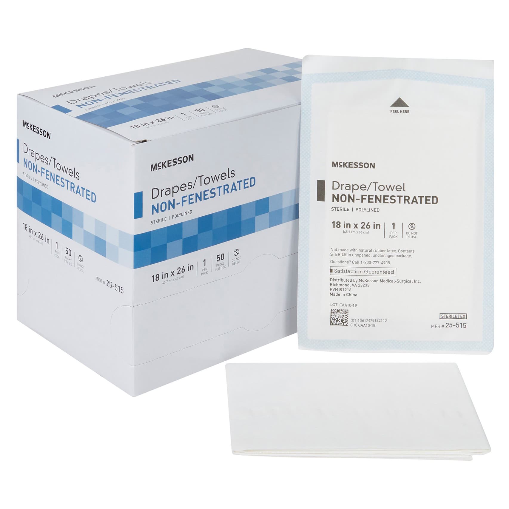 McKesson General Non Fenestration Drape-Towel, 18 W x 26 L Inch - Case of 300 - Image 1