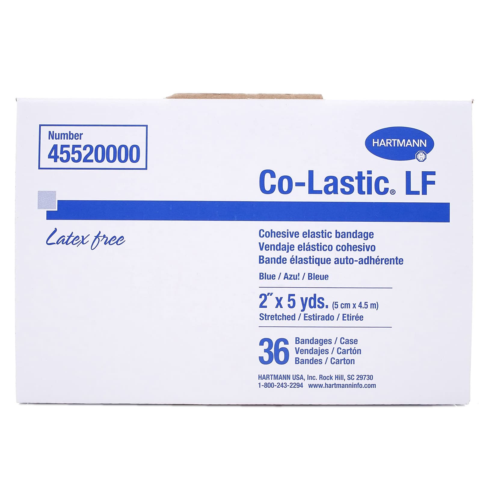 Co-Lastic Cohesive Bandage, Blue, 2 Inch x 5 Yard - Case of 36 - Image 1