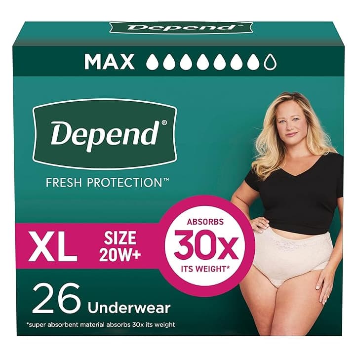 Depend Fit-Flex Incontinence Underwear for Women, Extra Large - Package of 26 - Image 1