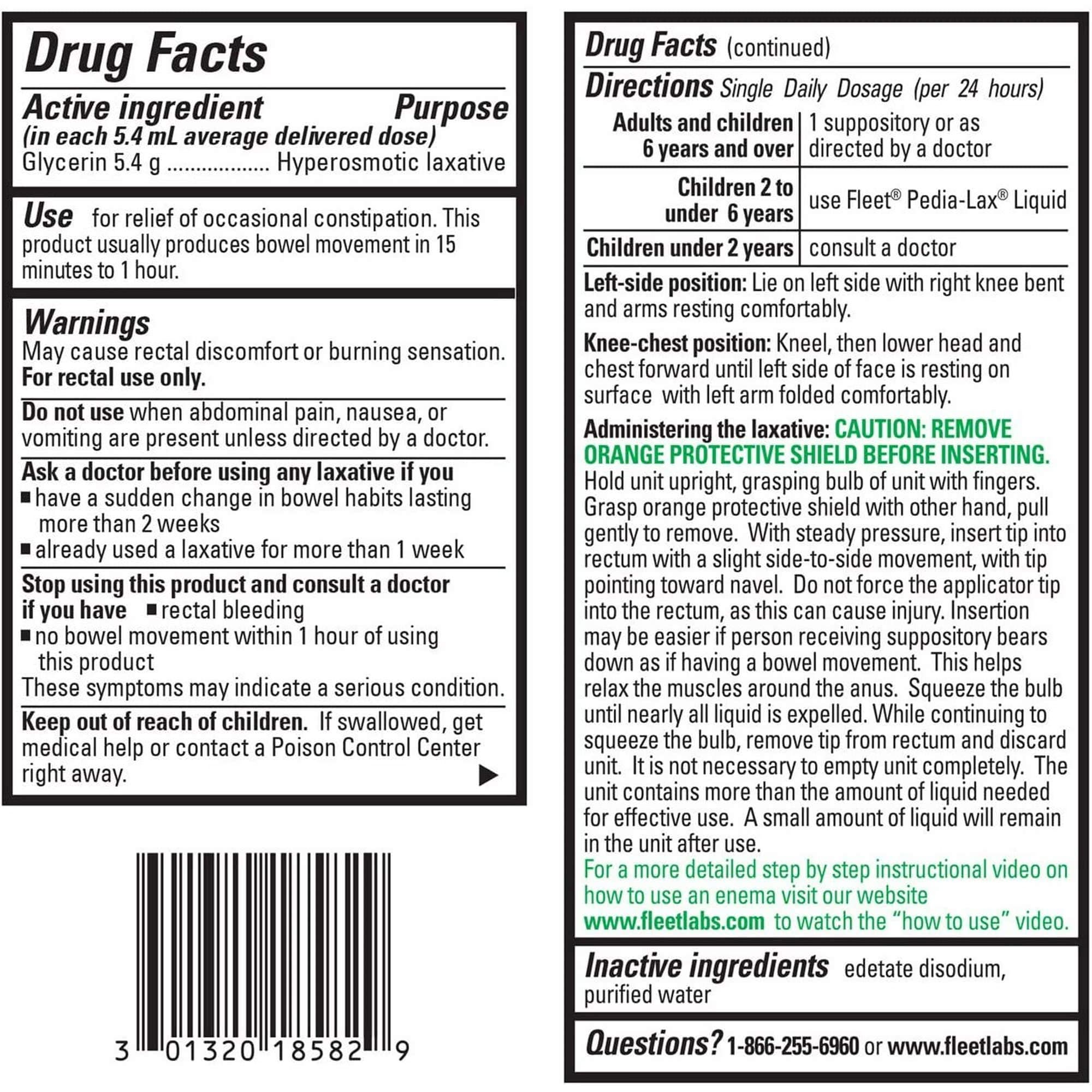 CB Fleet Liquid Glycerin Suppositories, 7.5 ml - Image 2