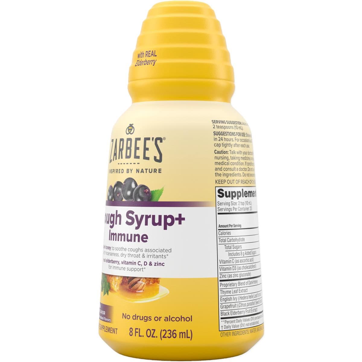 Zarbees Natural Complete Cough Syrup + Immune, 8 oz - Case of 12 - Image 2